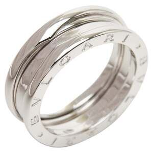 BVLGARI 18KWG White Gold B.zero1 Ring #56 Men's